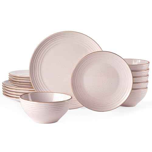 Jupiter Plates and Bowls Sets with Rim (12 Count)