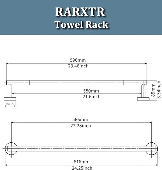 24 Inch Brushed Towel Bar Towel Rack for Bathroom Kitchen Hand Towel Holder Dish Cloths Hanger SUS304 Stainless Steel RUSTPROOF Wall Mount