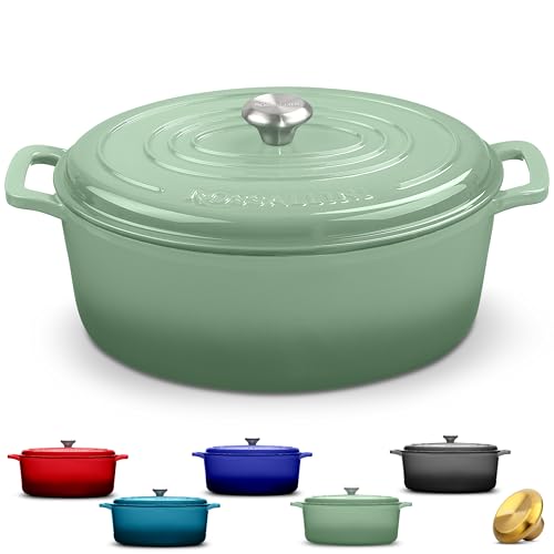 Signature Enameled Cast Iron Oval Dutch Oven