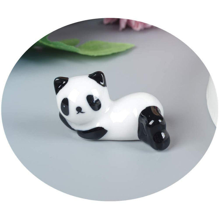 YEYILILINHONG 6PCS Cute Ceramic Panda Chopsticks Rest Rack Stand Holder for Chopsticks (6 Count)