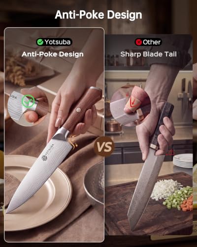 8 PCS Japanese Kitchen Knife Set with Block