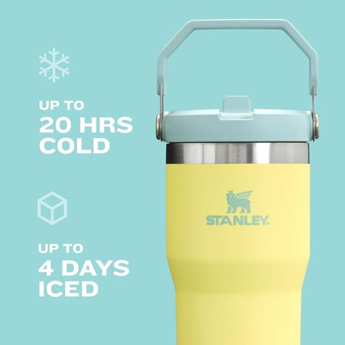 STANLEY IceFlow 2.0 Flip Straw Tumbler with Handle 40 oz | Twist On Lid and Flip Up Straw | Leak Resistant Water Bottle | Insulated Stainless Steel | BPA-Free | Frost
