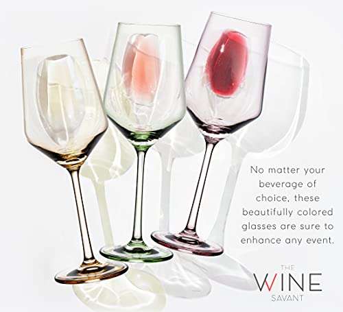 Colored Crystal Wine Glass Set of 6 (6 Count)