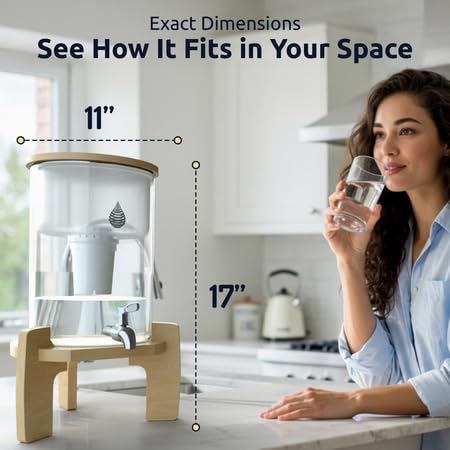 pH Recharge Glass Alkaline Water Filter Dispenser System