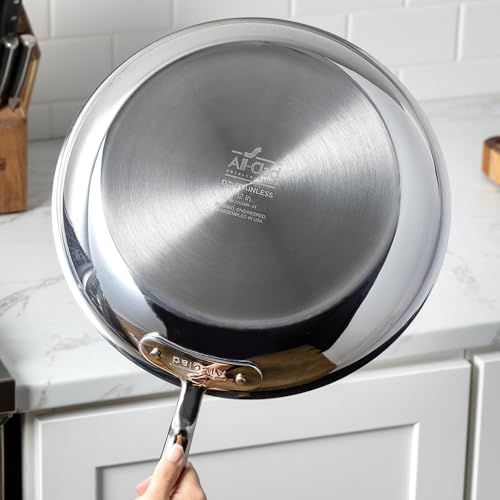 D3 Stainless Steel 14" Wok Pan with Lid
