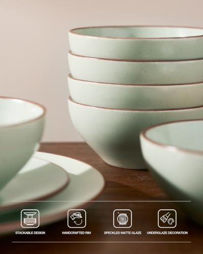 Venus Plates and Bowls Sets (Light Green / Serves 4 (12pc))