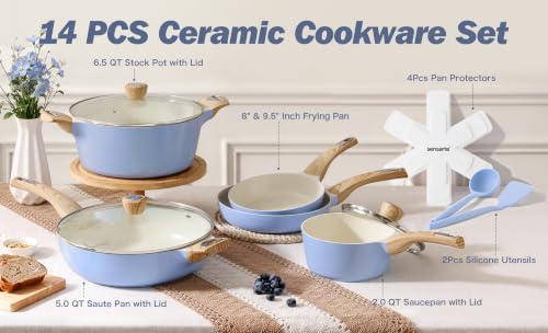 Ceramic Pots and Pans Set Nonstick