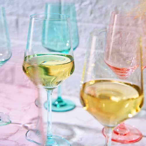 Spring Colored Crystal Wine Glass Set of 6 (6 Count)