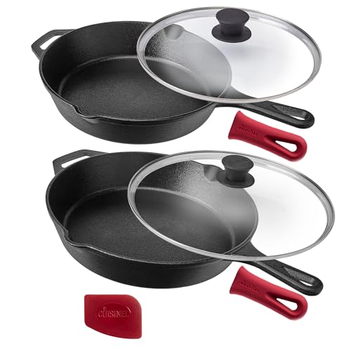 Cast Iron Skillet Set (10"+12")