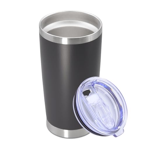 20 oz Tumbler Insulated Tumblers Stainless Steel Coffee Mug (Gray)