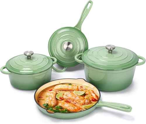 Enameled Cast Iron Cookware Set