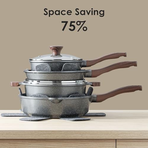 23 PCS Nonstick Granite Cookware Set