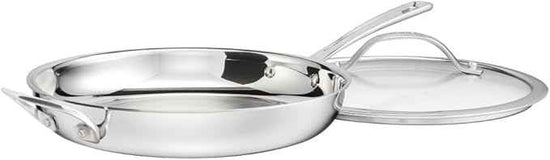 Cuisinart PureClad™ PureClad™ Triple-Ply 12" Stainless Steel Skillet with Helper Handle and Cover. PCT22-30HC