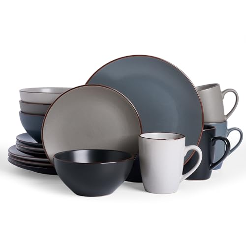 Venus Dinnerware Sets with Mugs (Multicolor / Serves 4 (16pc w/ Mug))