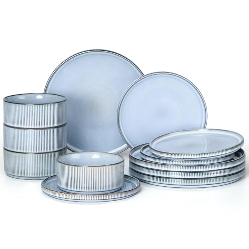 12 Piece Plates and Bowls Sets