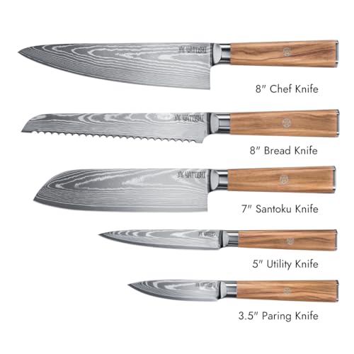 Magnetic Kitchen Knife Block Set (7 Count)
