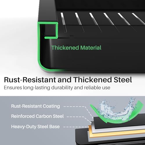 2 Pack Pull out Cabinet Organizer (Black / 17"D×9"-14"W(2 Pack))