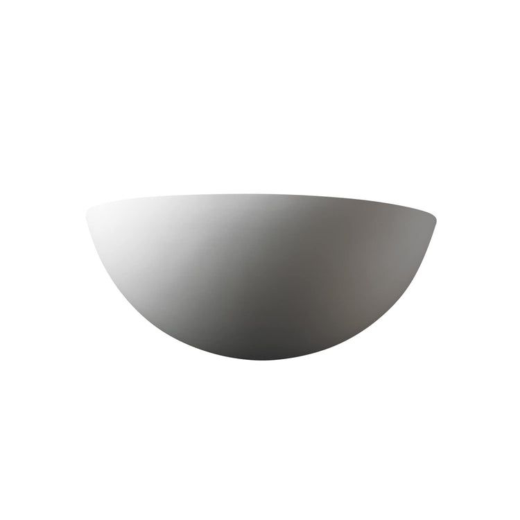 Justice Design Dimmable Ceramic Quarter Sphere Paintable Wall Sconce Light for Living Room