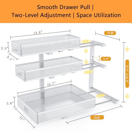 Under Sink Organizer (2 Pack / White)