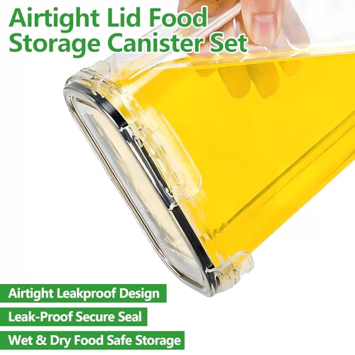 4pcs 4L Airtight Plastic Canisters (4 pcs(4L))