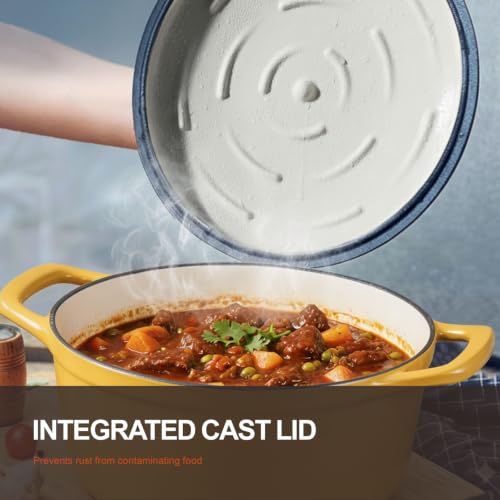 Enameled Cast Iron Dutch Oven (5.5 Quart / Yellow Jasper)