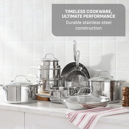 Gourmet 15 Piece Stainless Steel Pots and Pans Set