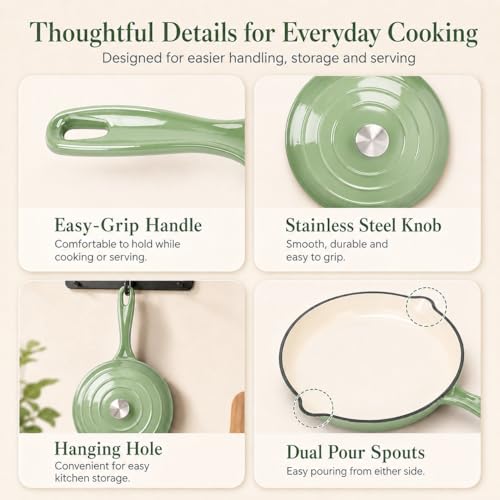 Enameled Cast Iron Cookware Set