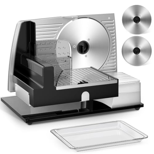 Electric Meat Slicer (6.7'' Stainless Steel Blades / Silver)