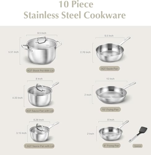 Stainless Steel Pots and Pans Set
