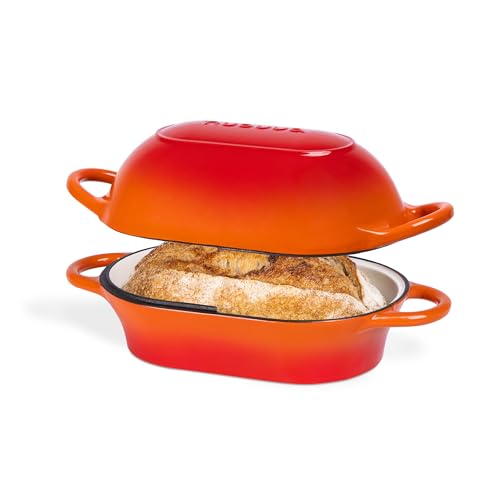 Dutch Oven For Sourdough Bread Baking (24cm x 16cm / Orange)