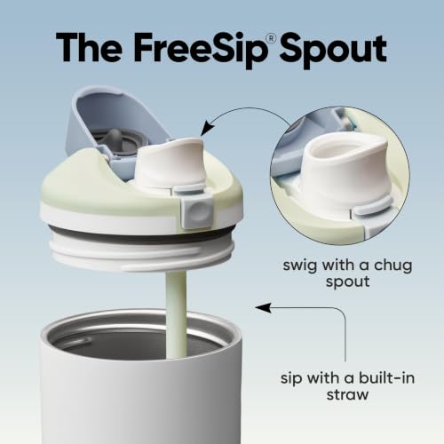FreeSip Tumbler Stainless Steel Water Bottle 30 oz Iced Breeze (Iced Breeze / 30.1 Ounces)