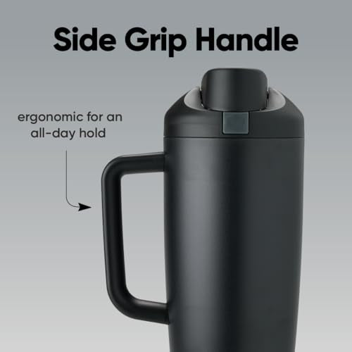 FreeSip Tumbler Stainless Steel Water Bottle 40 oz Very (Very, Very Dark / 40 Ounces)