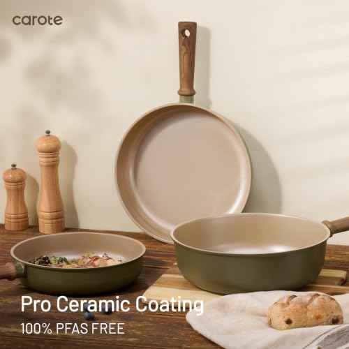 21pcs Ceramic Cookware Set