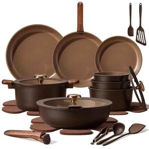 25pcs Ceramic Cookware Set