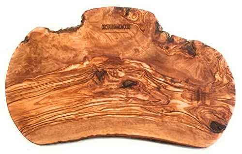 16" Rustic Handmade Olive Wood Bark Edge Charcuterie Board by Orchard Hardwoods