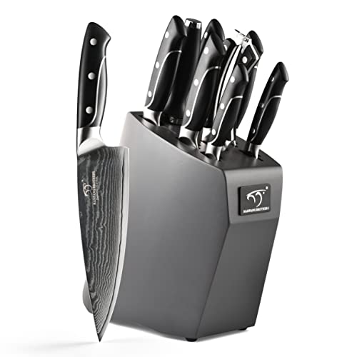 Damascus Kitchen Knife Sets (9 Count)