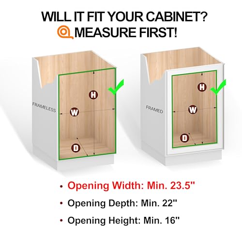 2 Tier Pull Out Cabinet Organizer (23 x 22 Inch)