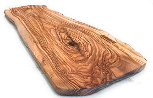 20" Rustic Handmade Bark Edge Olive Wood Charcuterie Board by Orchard Hardwoods