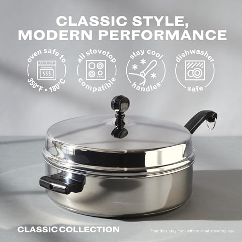 Classic Series Anniversary Edition Stainless Steel Sauté Pan and Lid with Helper Handle