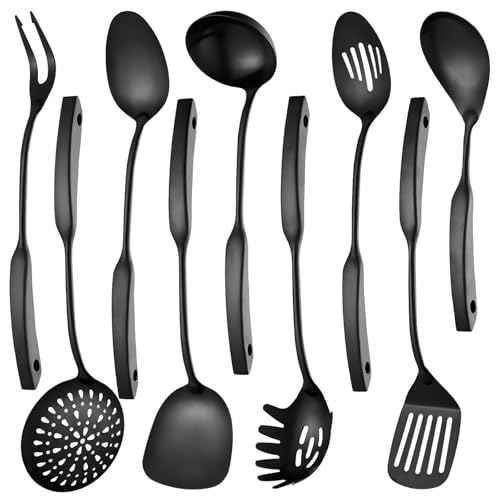9PCS Silverware Set for 304 Stainless Steel Kitchen Utensils Set Cooking Utensil Set (9 Count)