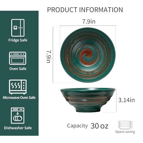 Ramen Bowl Set (Green - Set of 4)