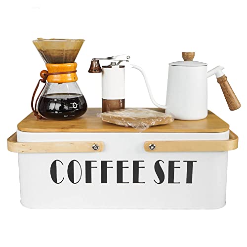 Pour Over Coffee Maker Set Pour Over Coffee Dripper Manual Coffee Mill Grinder glass pour over coffee maker