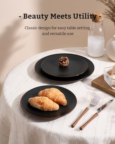 Venus Plates and Bowls Sets (Black / Serves 4 (12pc))