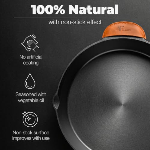 Polished Cast Iron Skillet 12 Inch (BLACK - Polished / 12 Inch / 30,5 cm)
