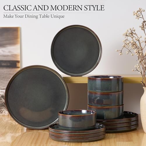 24 Piece Stoneware Dinnerware Sets