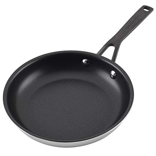 5 Ply Clad Polished Stainless Steel Nonstick Fry Pan