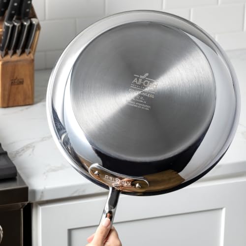 D3® Stainless Steel 12 inch Frying Pan With Lid