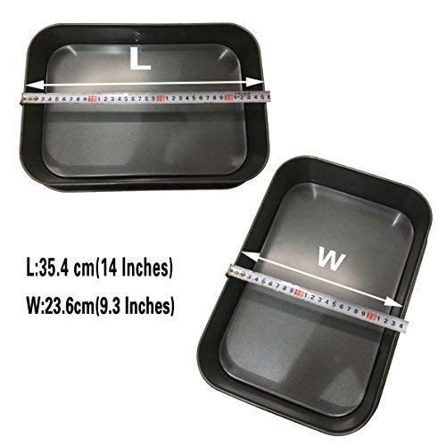Springform Pan Cheesecake Pan Leakproof Cake Pan Bakeware Rectangle Nonstick Removable Bottom Black 10.6"D x 15.4"W x 3"H