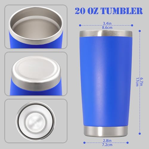 20 oz Tumbler Insulated Tumblers Stainless Steel Coffee Mug (Dark Blue)