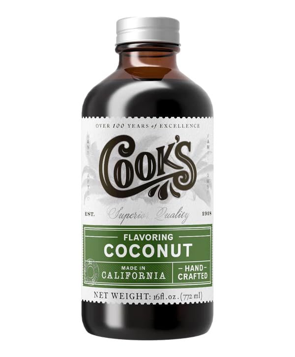 Cook's, Coconut Flavoring for Cakes, Cookies, Pastries, Ice Creams, Smoothies, 16 oz - Nestoria
